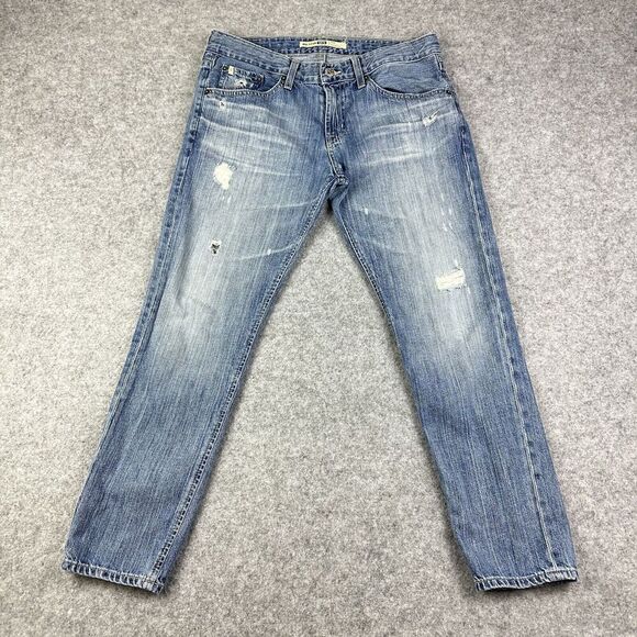 Big Star 1974 Jeans Womens 27 Medium Wash Billie Slouchy Skinny Distressed Denim - Picture 1 of 16